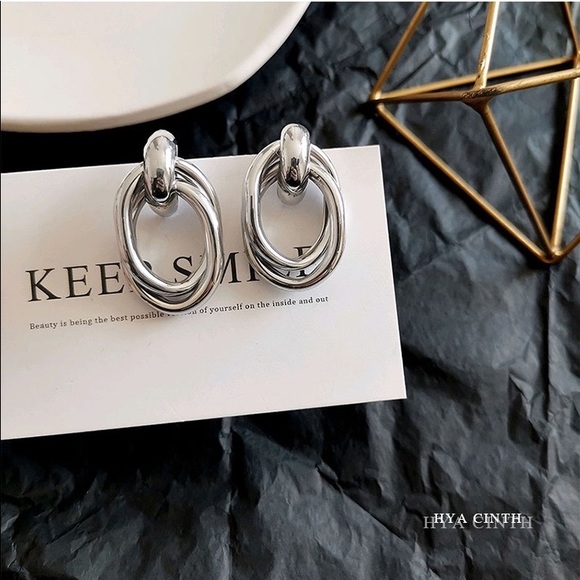 Silver Earrings Large - Picture 4 of 6